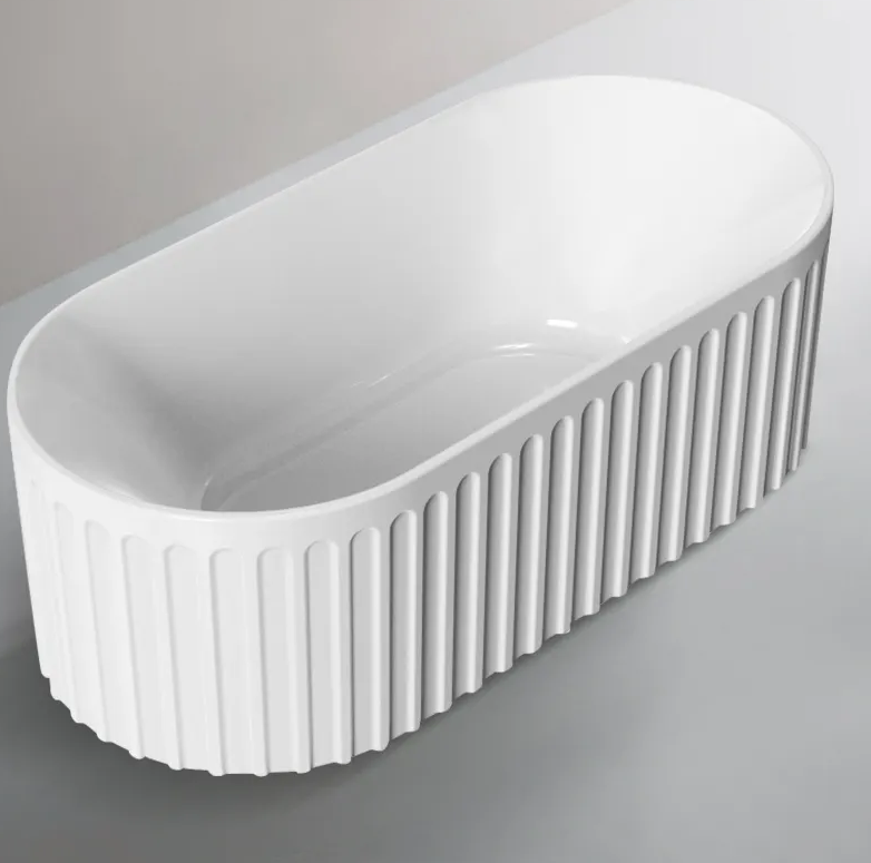 Ванна акриловая Arrow, отдельностоящая, без перелива, объем 180 л, белый матовый AH15001TQ		