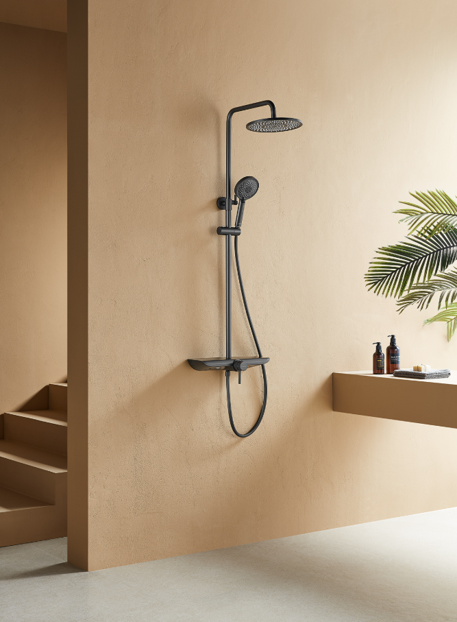 Душевая система ARROW AD3336SHMB черная