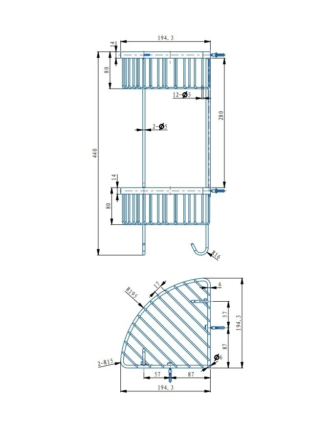 Полка для душа ARROW AGJ20CU хром
