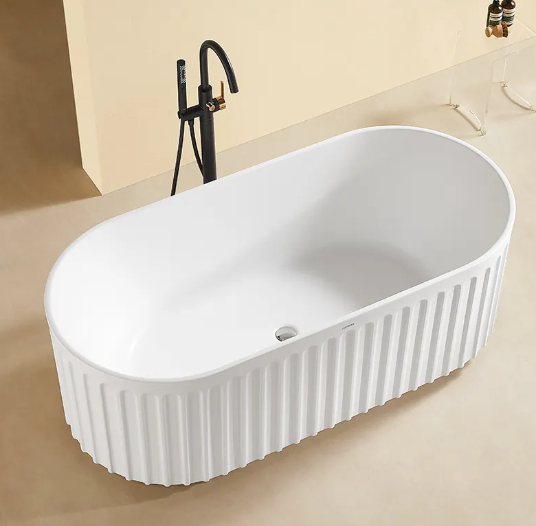 Ванна акриловая Arrow, отдельностоящая, без перелива, объем 180 л, белый матовый AH15001TQ		