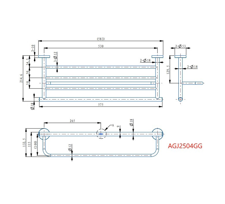 Полотенцедержатель ARROW AGJ2504GG серый