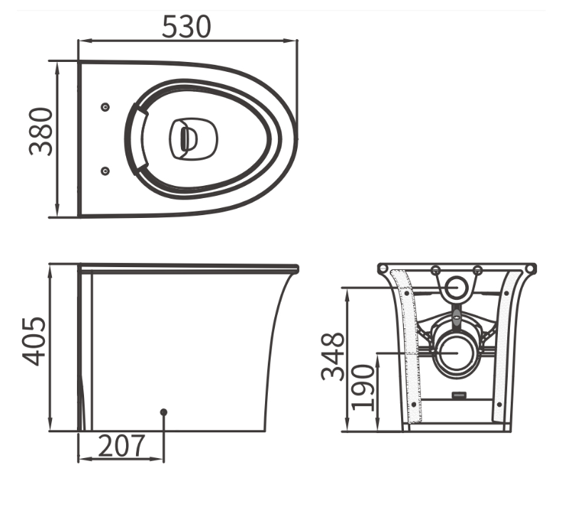 Унитаз напольный ARROW AB2191H белый