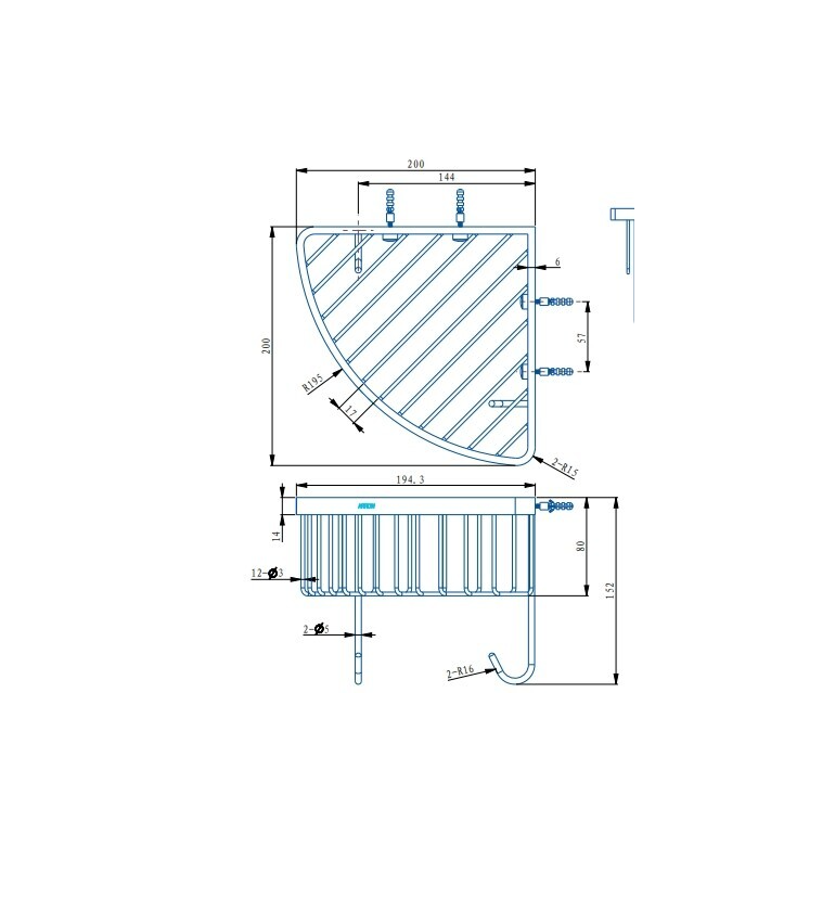 Полка для душа ARROW AGJ20BU хром