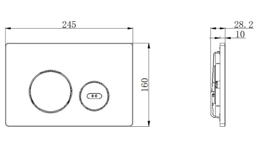 Сенсорная и механическая кнопка смыва N1GYA605ABH