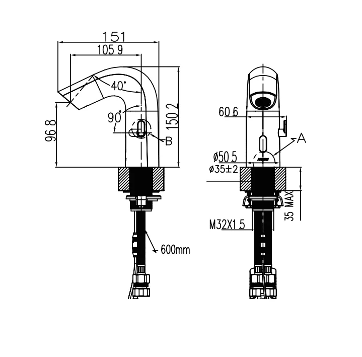 Cмеситель для раковины ARROW AG4316BHUCP хром